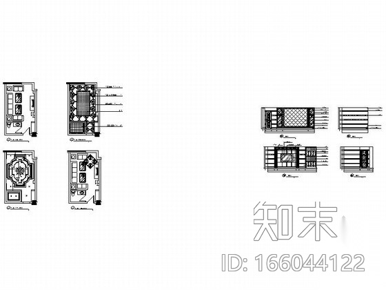 某欧式娱乐会所包房14装修图cad施工图下载【ID:166044122】