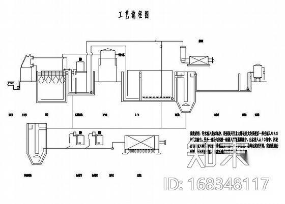 某养殖废水处理系统图纸cad施工图下载【ID:168348117】