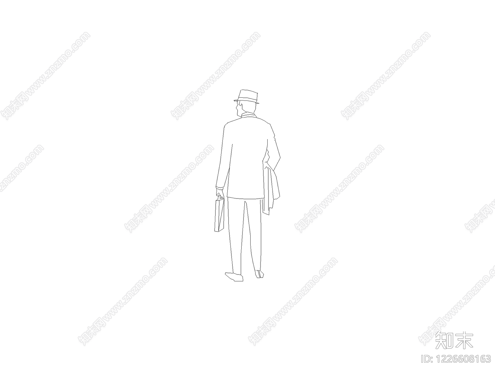 现代人物CAD图纸