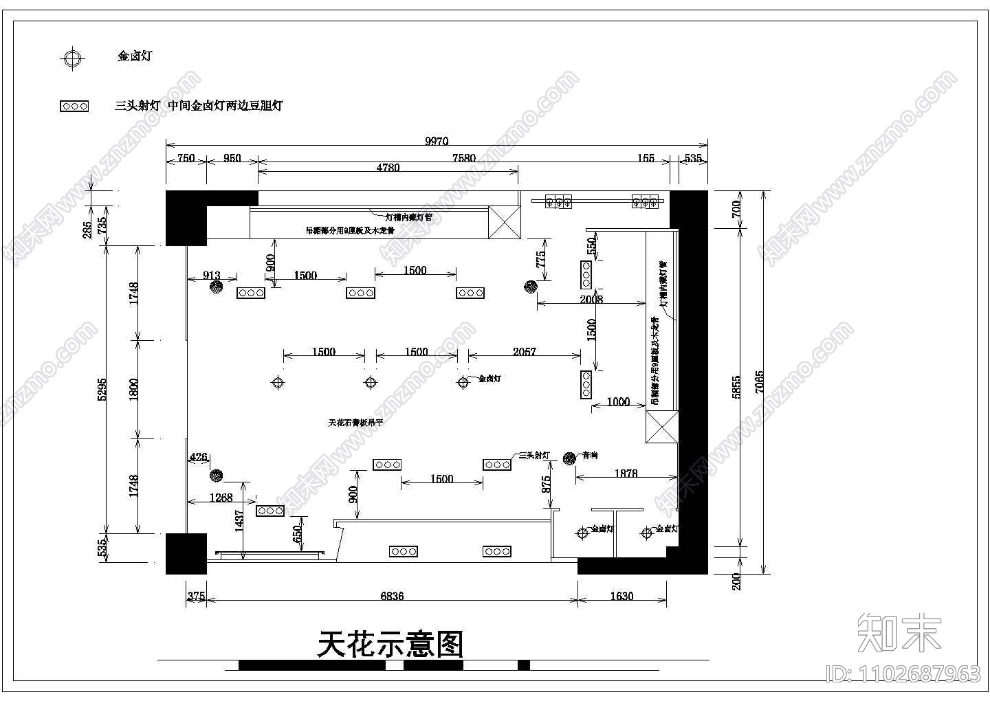 某独特服装专卖店装修设计cad施工图cad施工图下载【ID:1102687963】