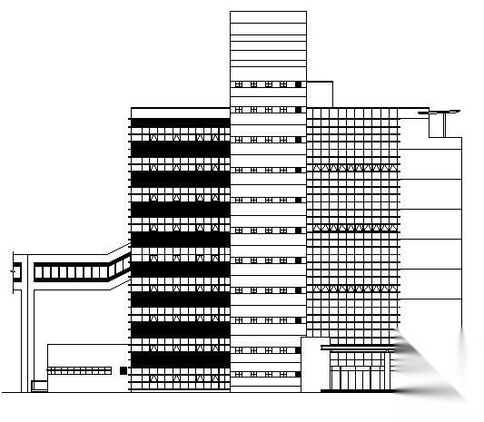 深圳市某九层科研楼建筑施工图cad施工图下载【ID:151432150】