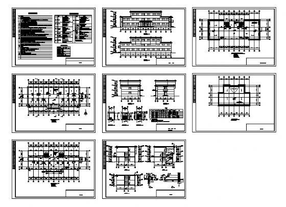 某三层防保办公楼建筑施工图cad施工图下载【ID:151435107】