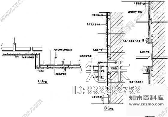 图块/节点吊顶详图cad施工图下载【ID:832282752】