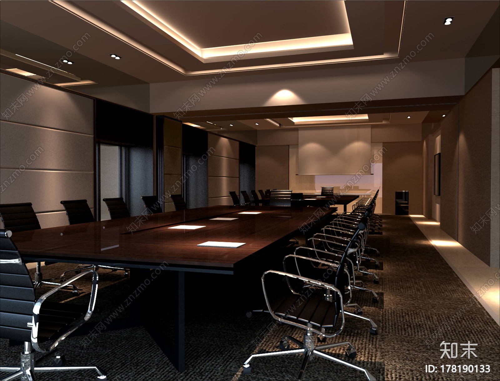 办公室施工图|CAD施工图+效果图施工图下载【ID:178190133】