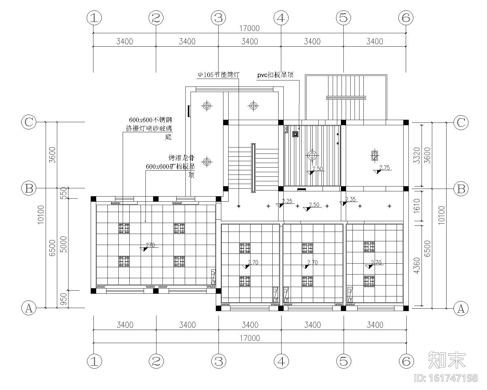 [浙江]现代风格-财产保险公司办公装修设计施工图cad施工图下载【ID:161747198】