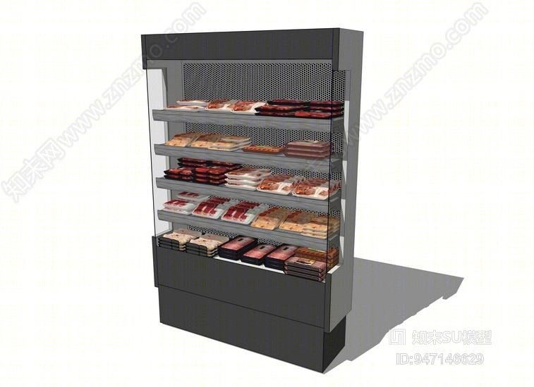 现代保鲜冰箱SU模型下载【ID:947146629】