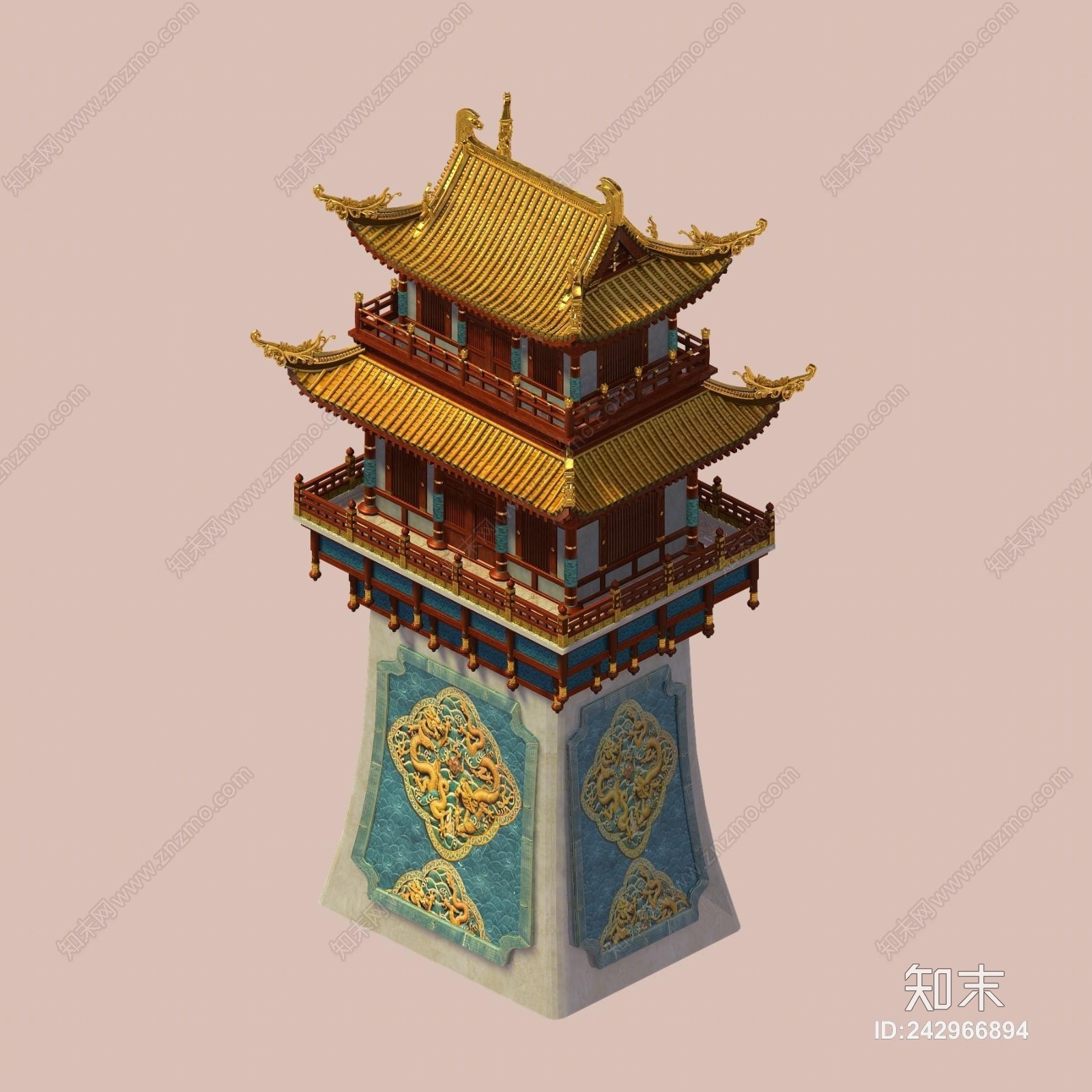 中式古建3D模型下载【ID:242966894】