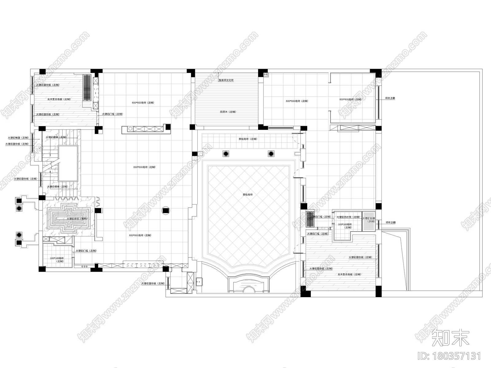 [杭州]800m²二层五居现代别墅施工图+3D模型施工图下载【ID:180357131】