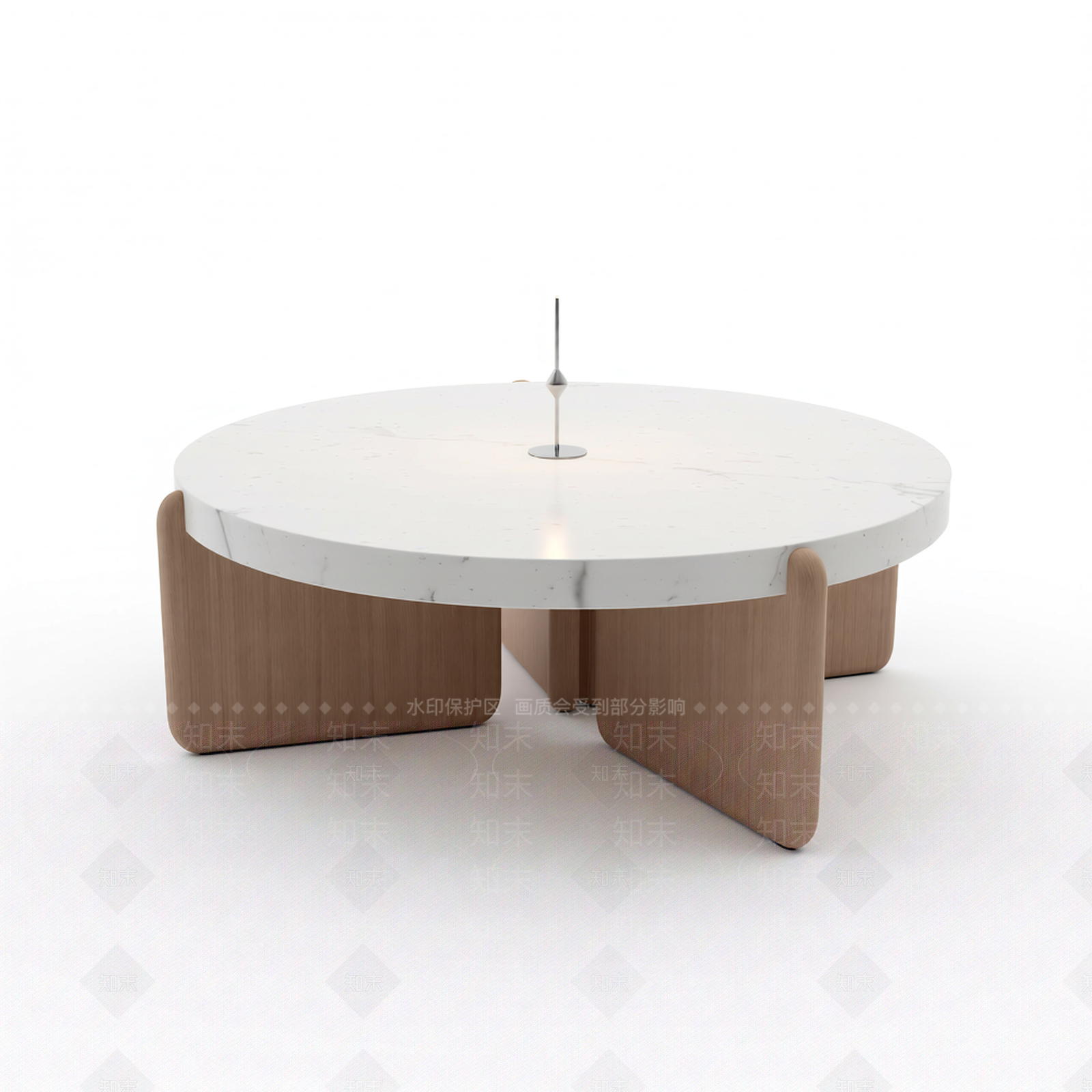 圆形桌面木质支架桌3D模型下载【ID:1206184216】