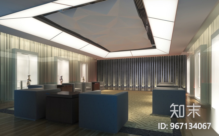 全套精典创意办公室设计施工图（含效果图）cad施工图下载【ID:967134067】