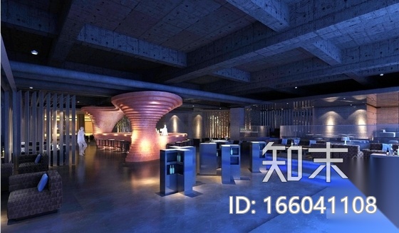 [广东]奢华高级会所室内装修设计施工图（含效果）cad施工图下载【ID:166041108】