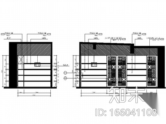 [广东]奢华高级会所室内装修设计施工图（含效果）cad施工图下载【ID:166041108】