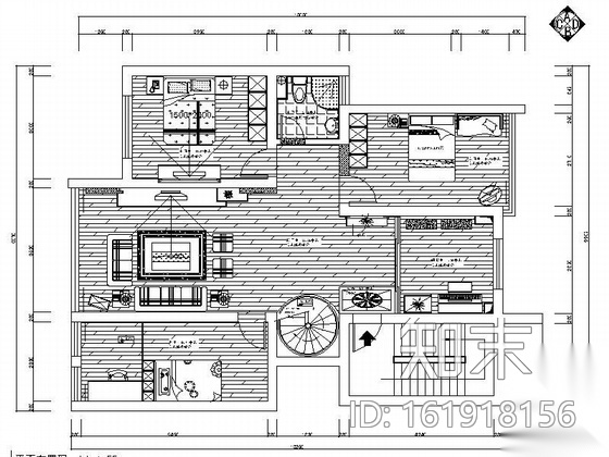 某两层别墅装修图cad施工图下载【ID:161918156】