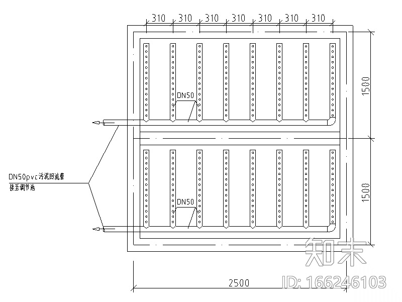 中水系统回用设计图纸（CAD）cad施工图下载【ID:166246103】