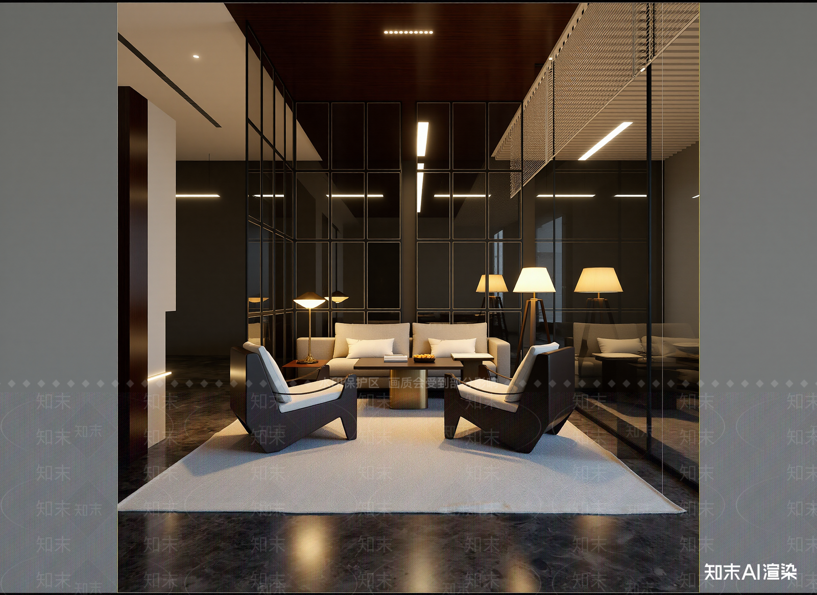 现代接待室3D模型下载【ID:1214321225】