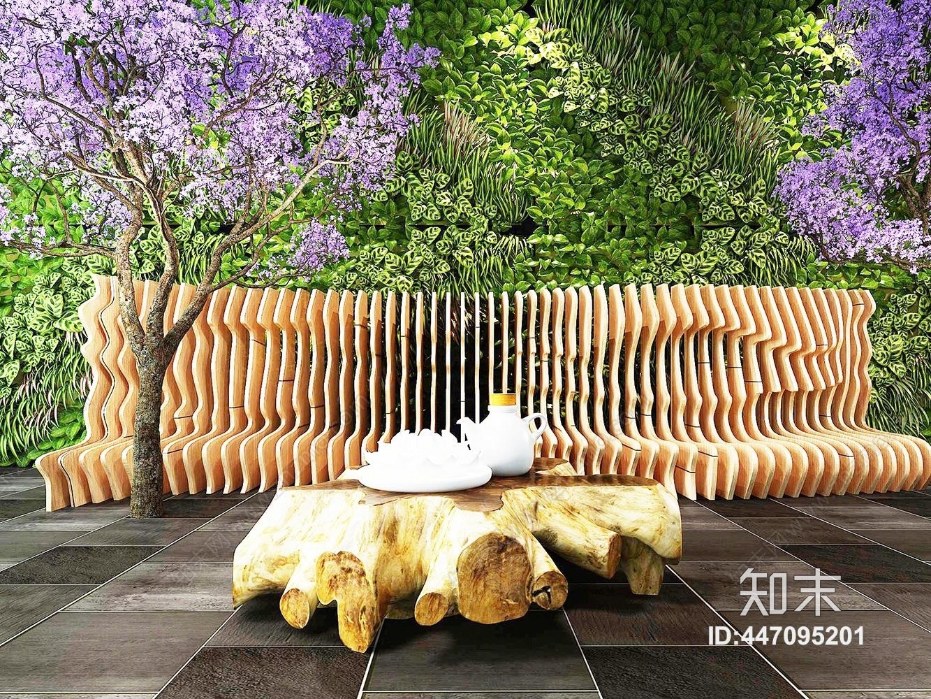 现代绿植3D模型下载【ID:447095201】