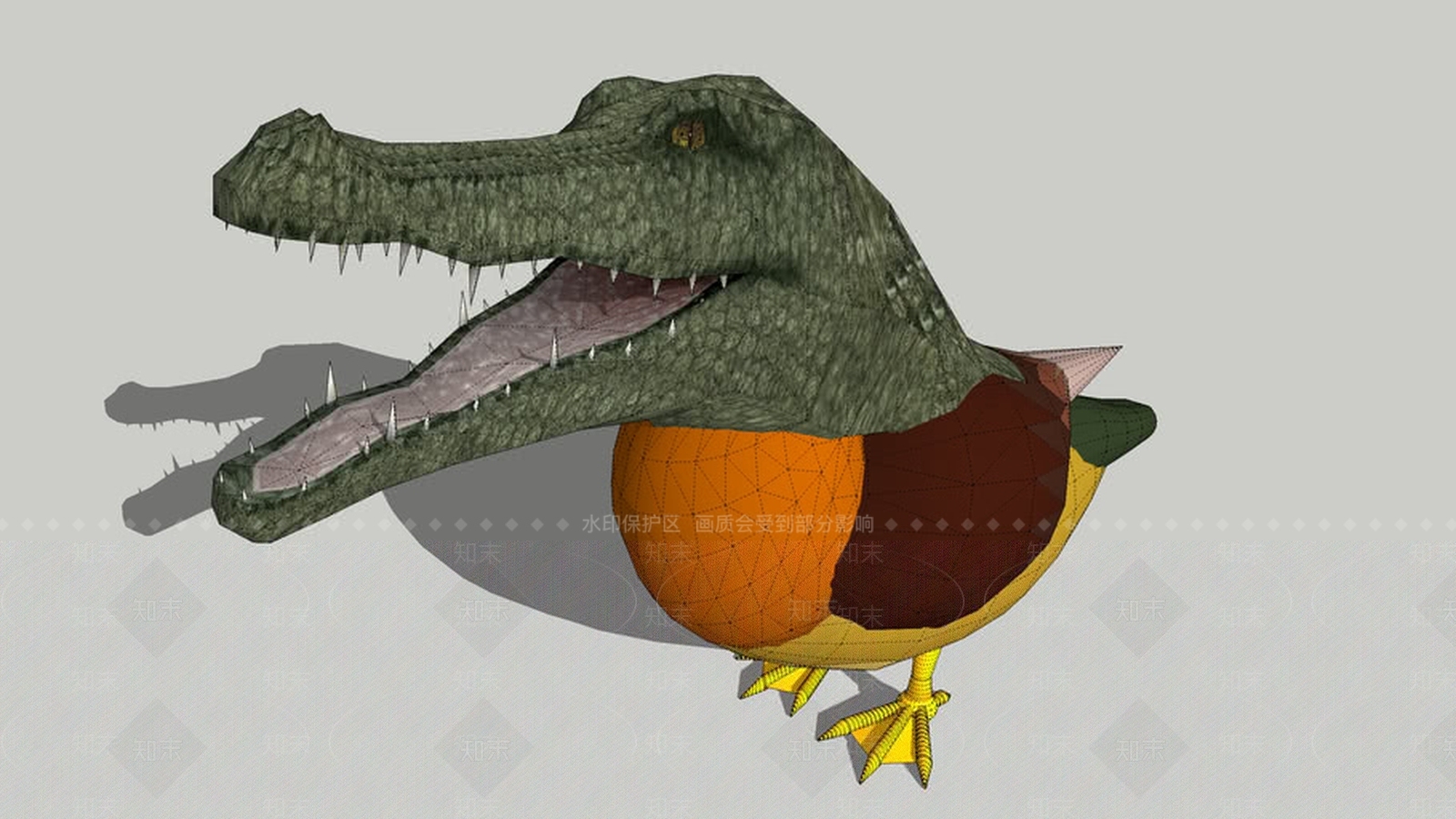 Crocoduck™SU模型下载【ID:1162600197】