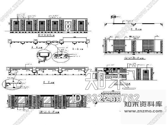 图块/节点酒店休息大厅立面详图cad施工图下载【ID:832266762】