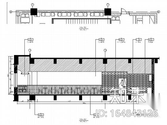 [重庆]高端城市综合体现代风格快餐店装修施工图cad施工图下载【ID:164843126】