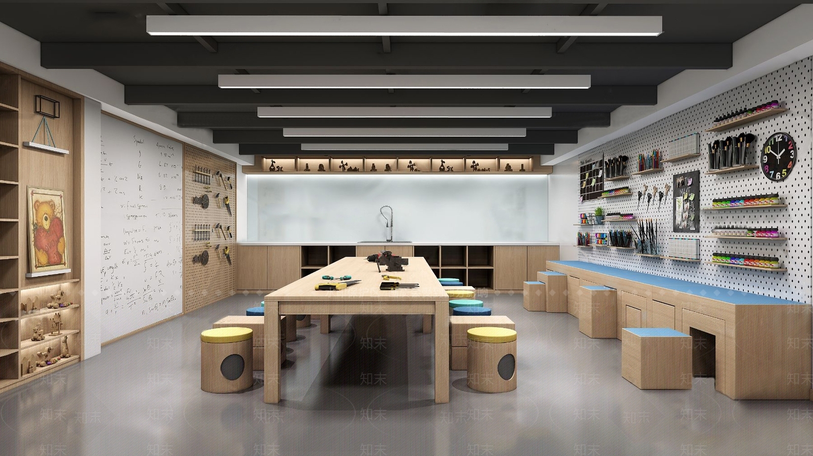 现代儿童手工教室3D模型下载【ID:267611633】