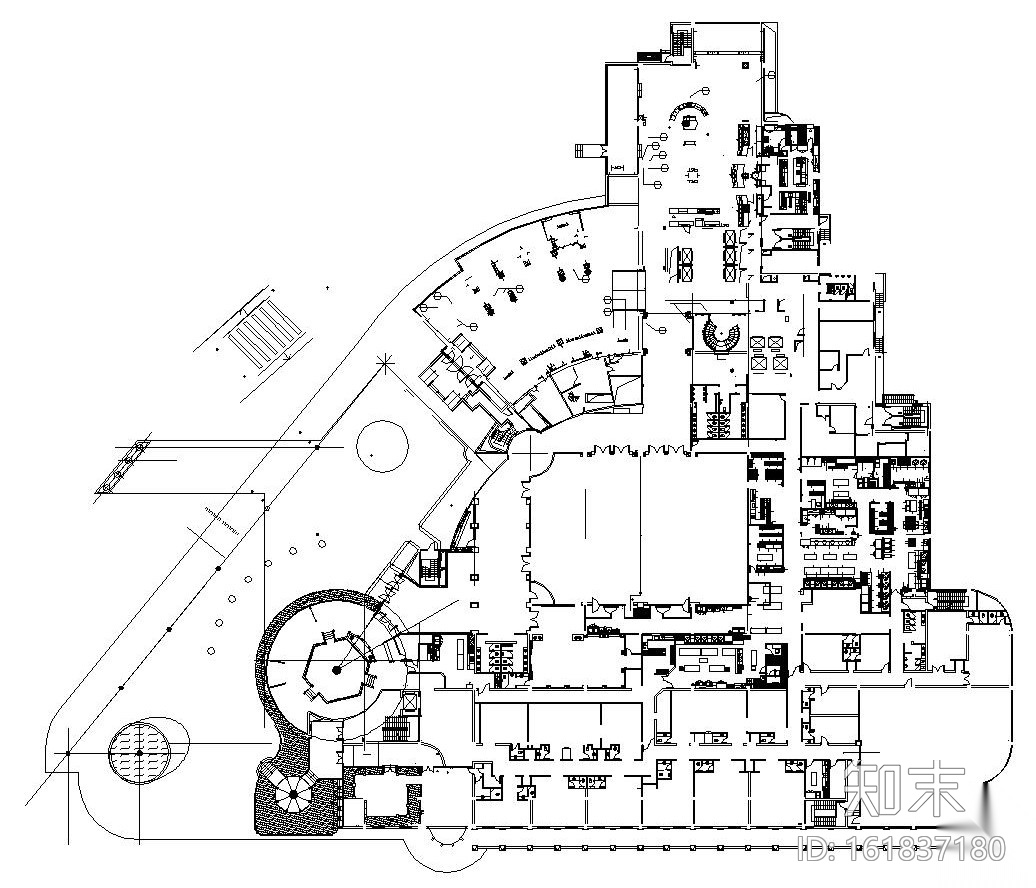 [广东]深圳皇冠假日大酒店装饰施工图（附实景照片+设计...cad施工图下载【ID:161837180】