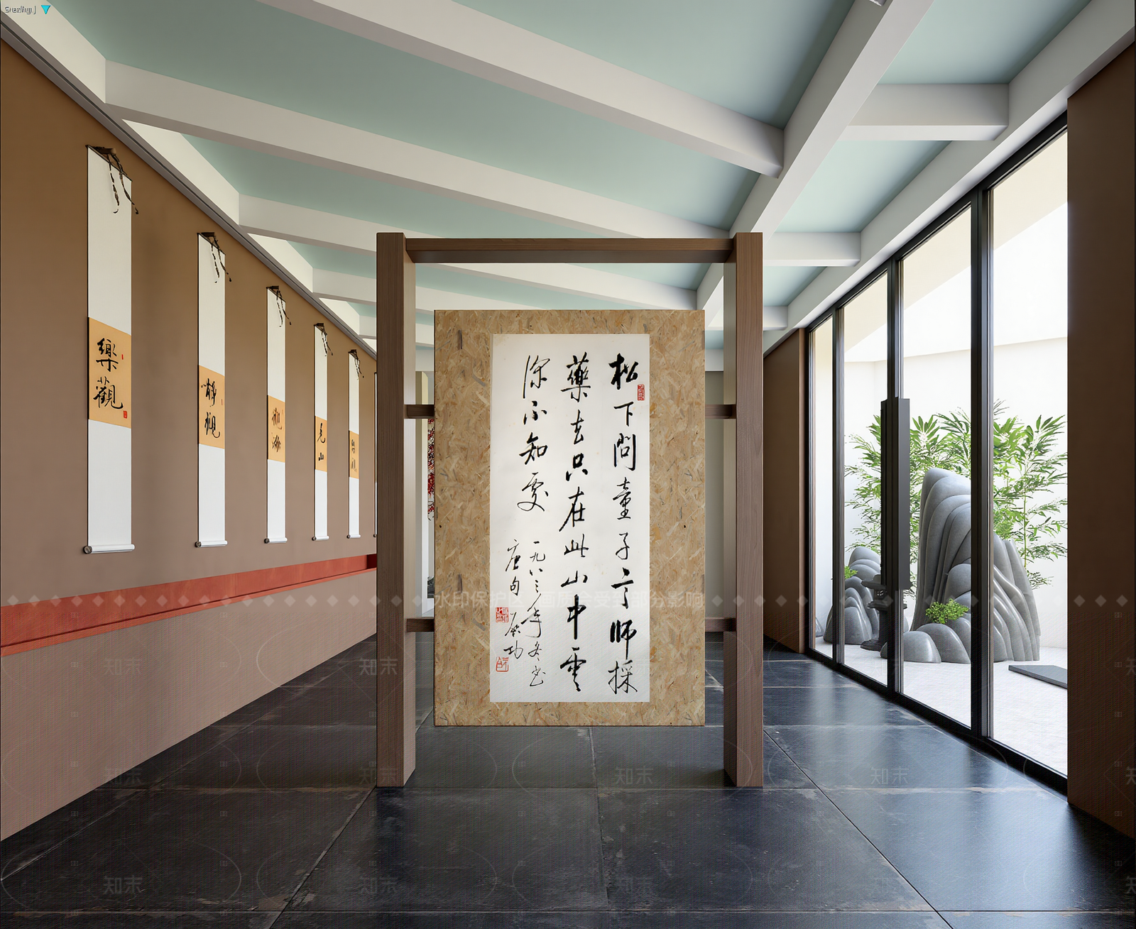 艺术展厅3D模型下载【ID:1214615528】