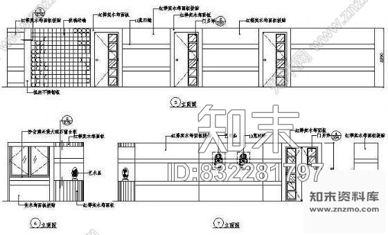 图块/节点棋牌室立面图2cad施工图下载【ID:832281797】