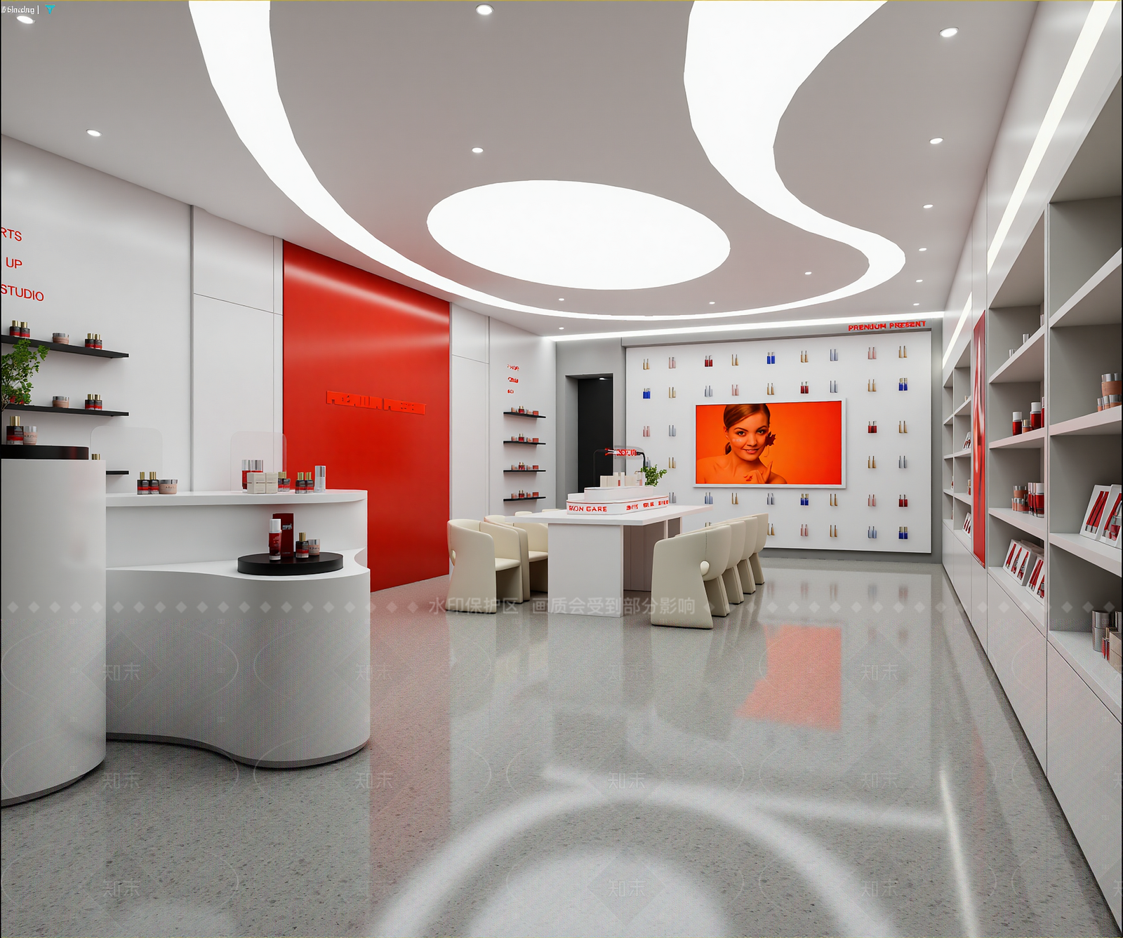 现代化妆品展台3D模型下载【ID:1214939404】