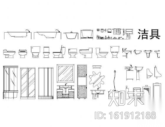 室内设计精致图块集cad施工图下载【ID:161912188】