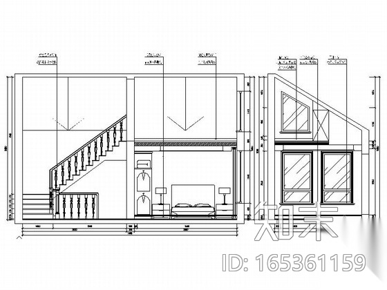 [宁波]简约温馨三层别墅室内设计CAD施工图cad施工图下载【ID:165361159】