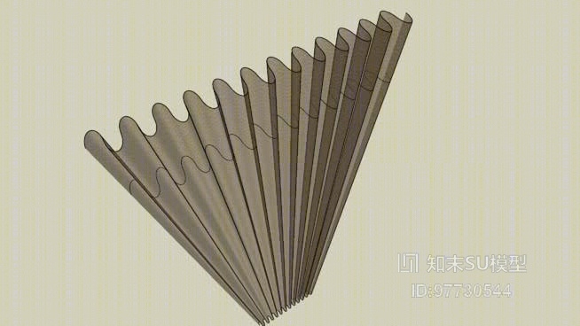 窗帘SU模型下载【ID:97730544】
