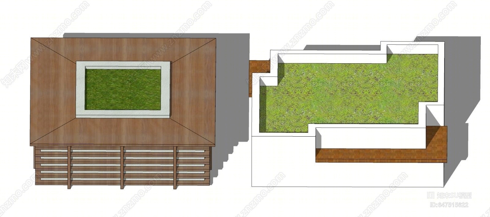 现代方形树池SU模型下载【ID:647515622】