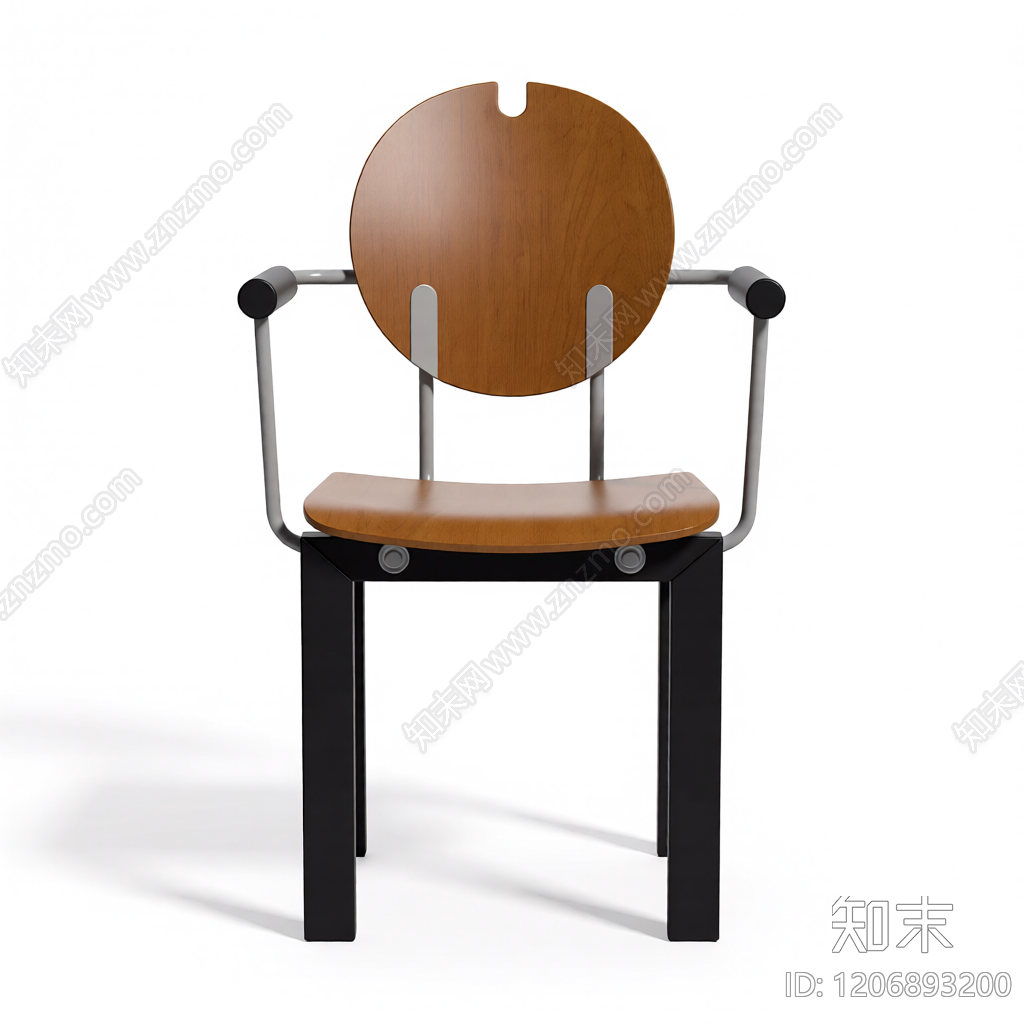 木质椅带金属框架3D模型下载【ID:1206893200】