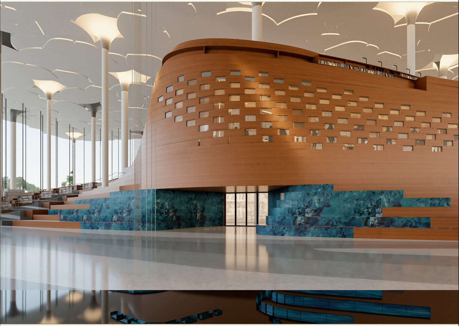 现代艺术展厅3D模型下载【ID:1215185104】