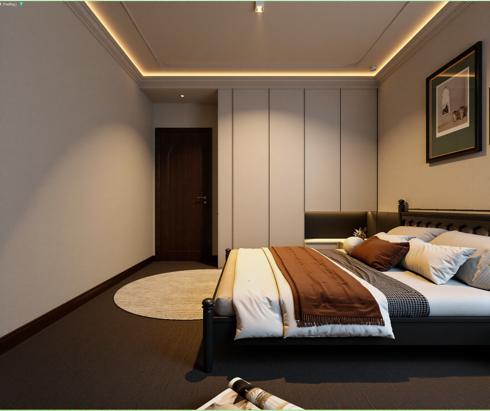 美式酒店客房3D模型下载【ID:1214857966】