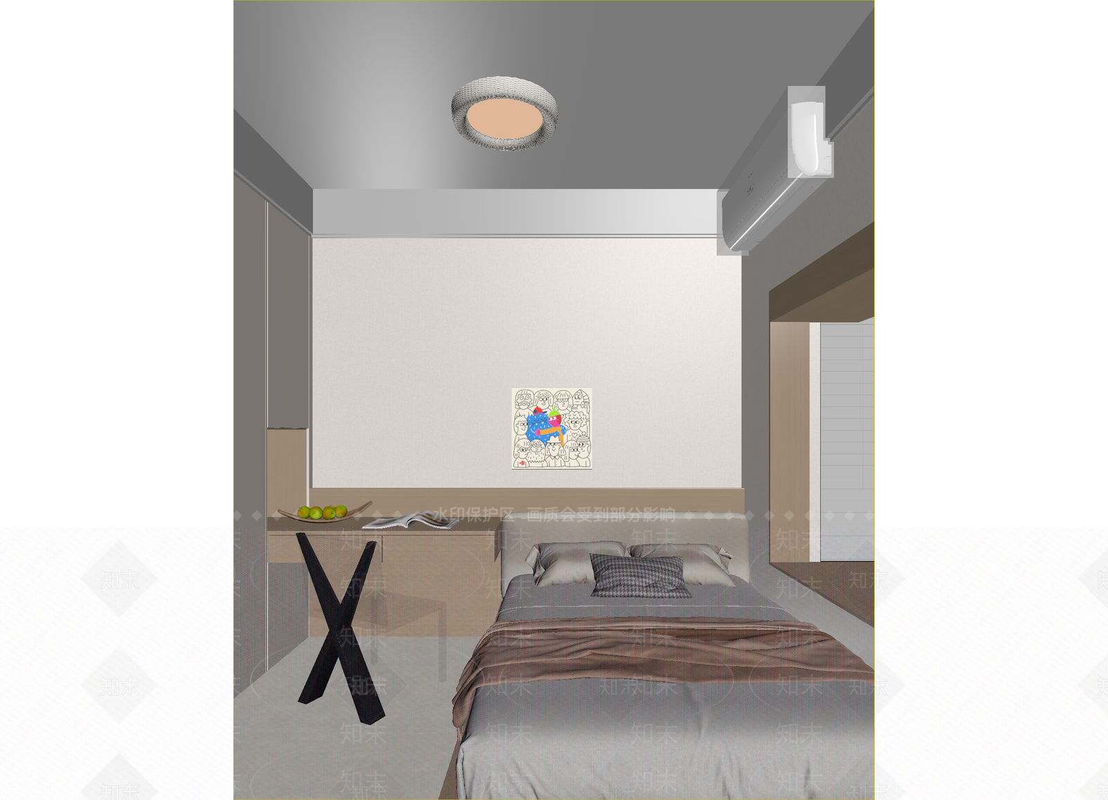 现代酒店客房3D模型下载【ID:1215120663】