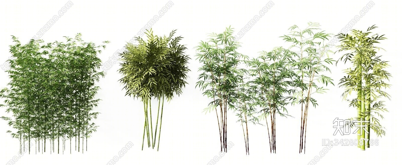 新中式竹子组合3D模型下载【ID:342808766】
