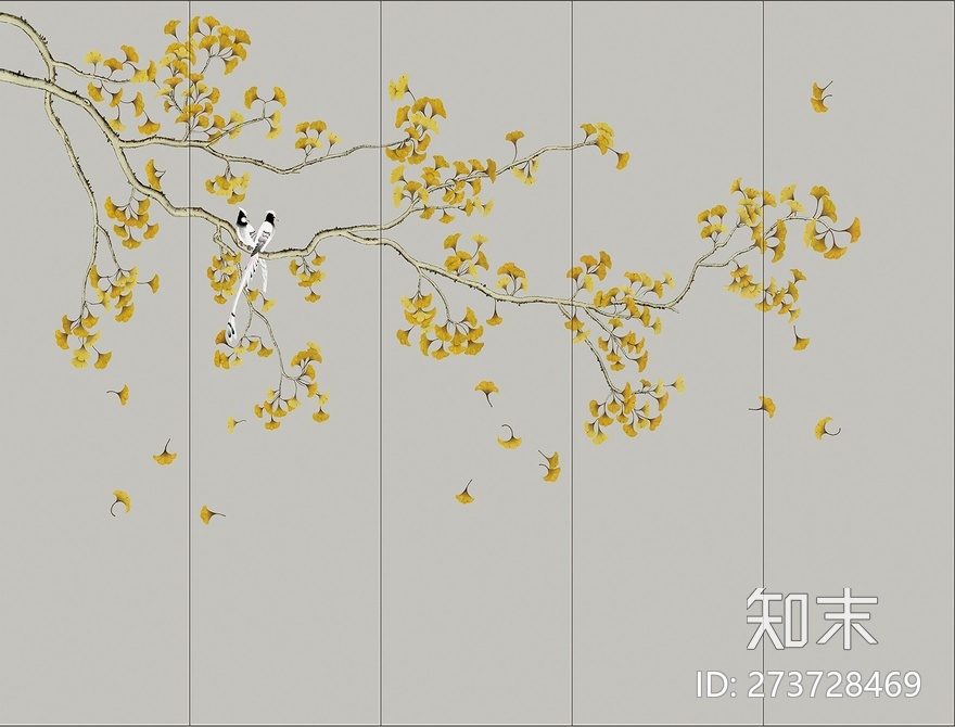 壁画银杏贴图下载【ID:273728469】