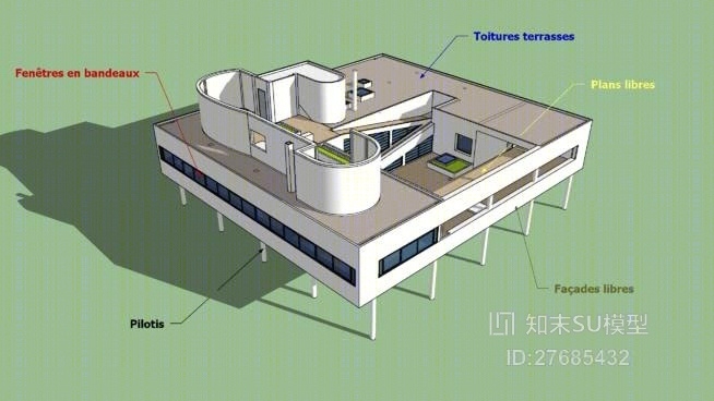 独栋别墅SU模型下载【ID:27685432】