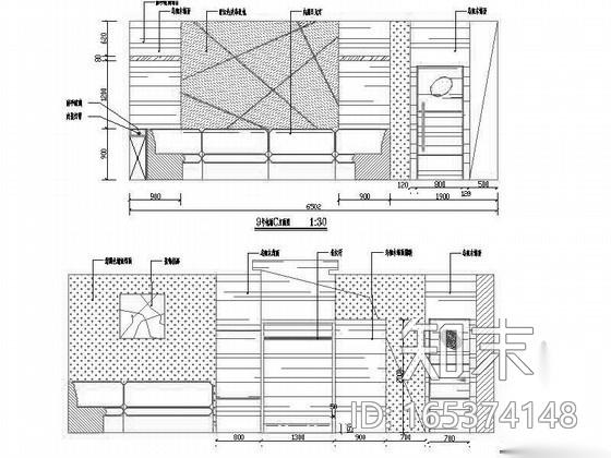 某大型钱柜KTV室内装修图施工图下载【ID:165374148】