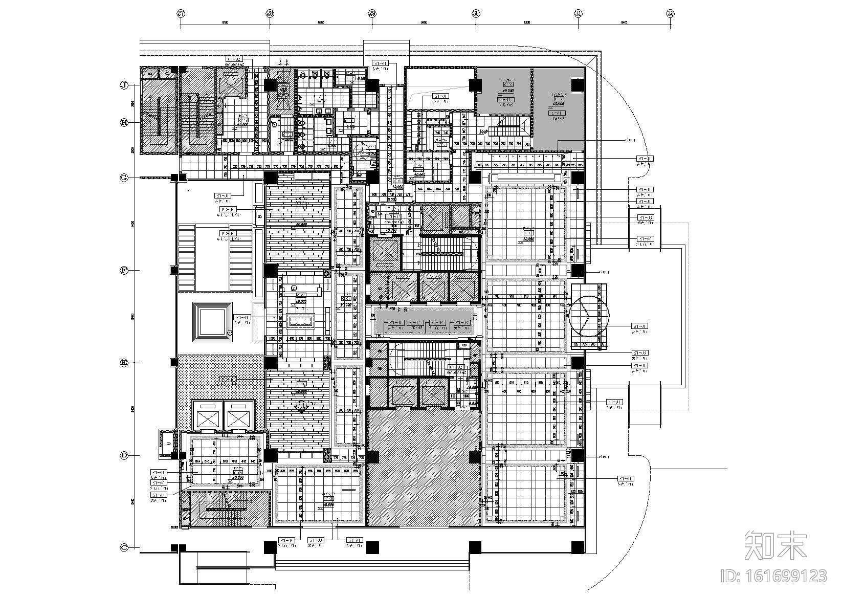 [重庆]云阳商会大厦云阳酒店装饰设计施工图cad施工图下载【ID:161699123】