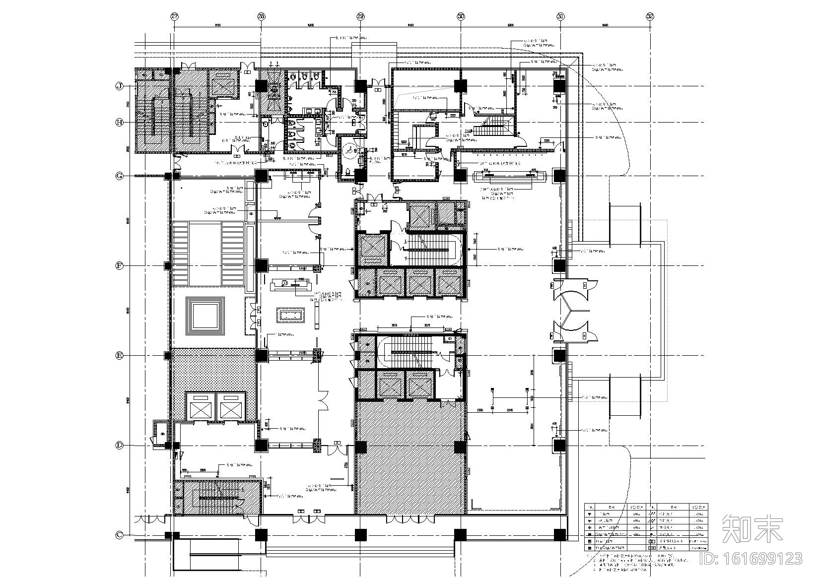 [重庆]云阳商会大厦云阳酒店装饰设计施工图cad施工图下载【ID:161699123】