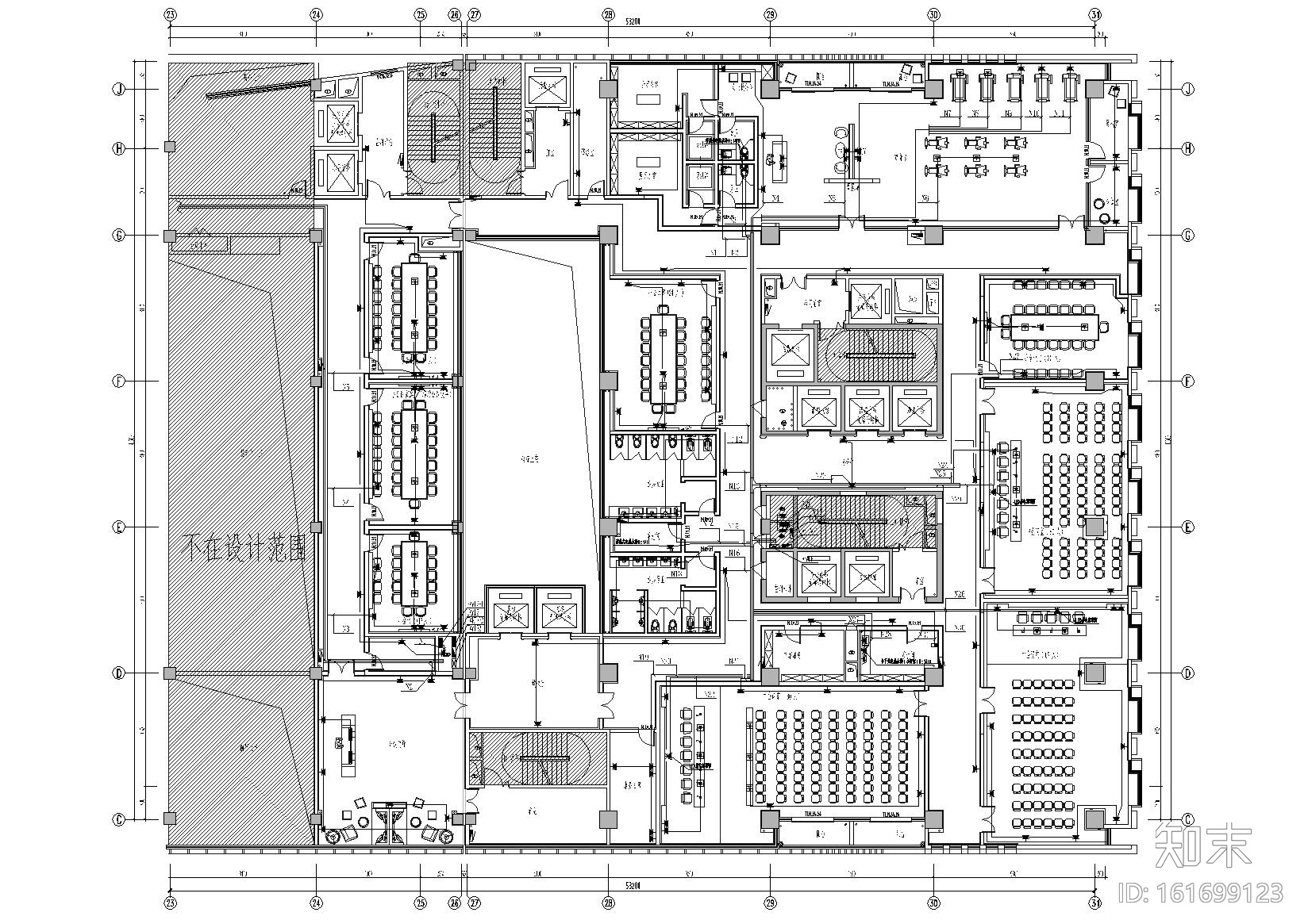 [重庆]云阳商会大厦云阳酒店装饰设计施工图cad施工图下载【ID:161699123】