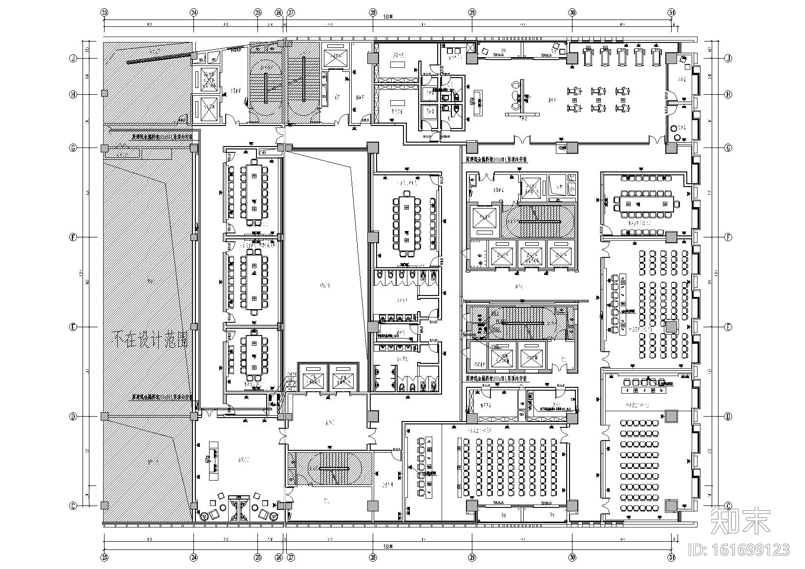 [重庆]云阳商会大厦云阳酒店装饰设计施工图cad施工图下载【ID:161699123】