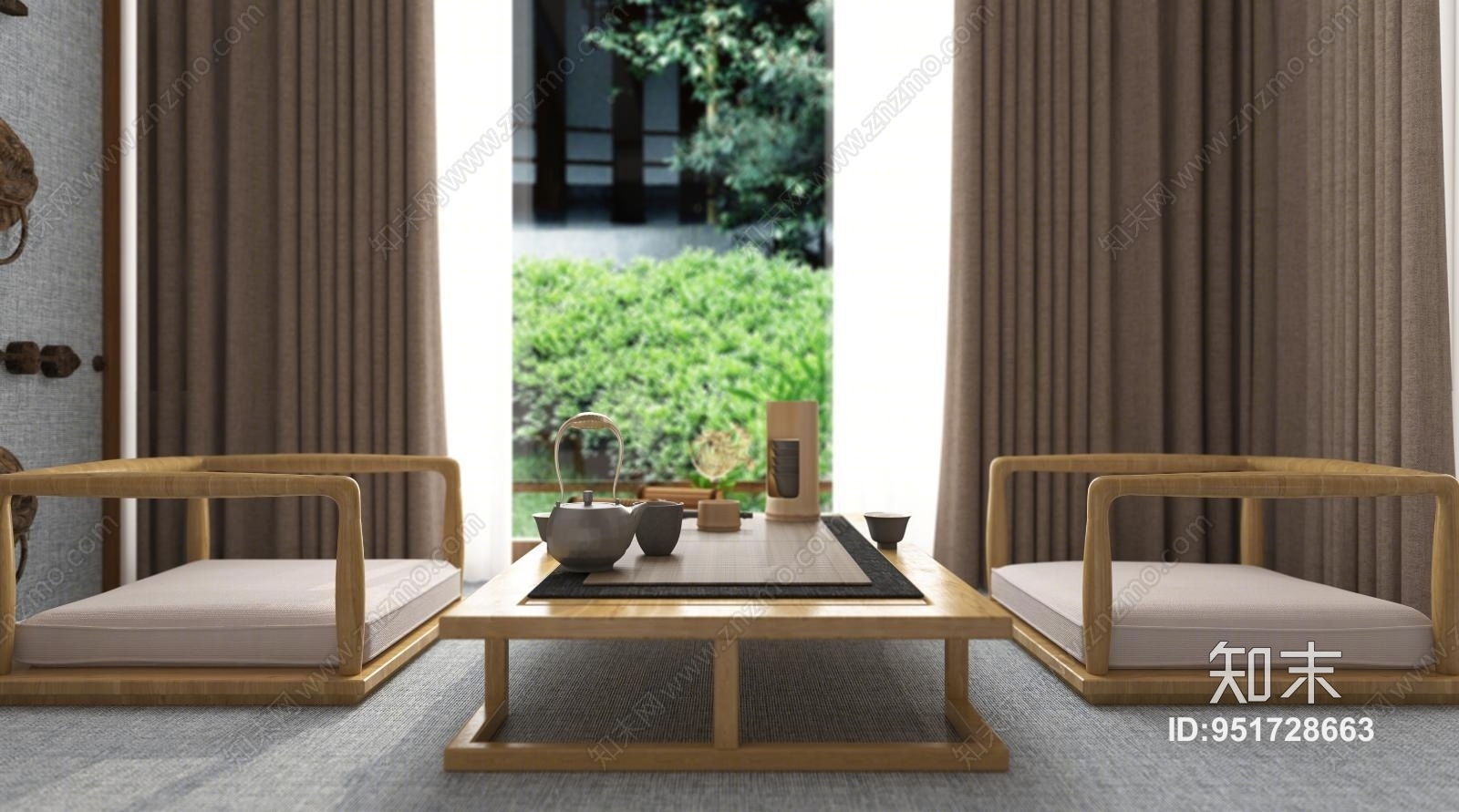 日式榻榻米3D模型下载【ID:951728663】