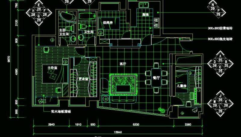 cad居室卧室全套图片cad施工图下载【ID:149680190】