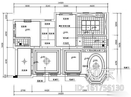 某简欧三层别墅装修图cad施工图下载【ID:161756130】