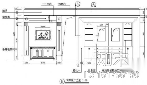 某简欧三层别墅装修图cad施工图下载【ID:161756130】