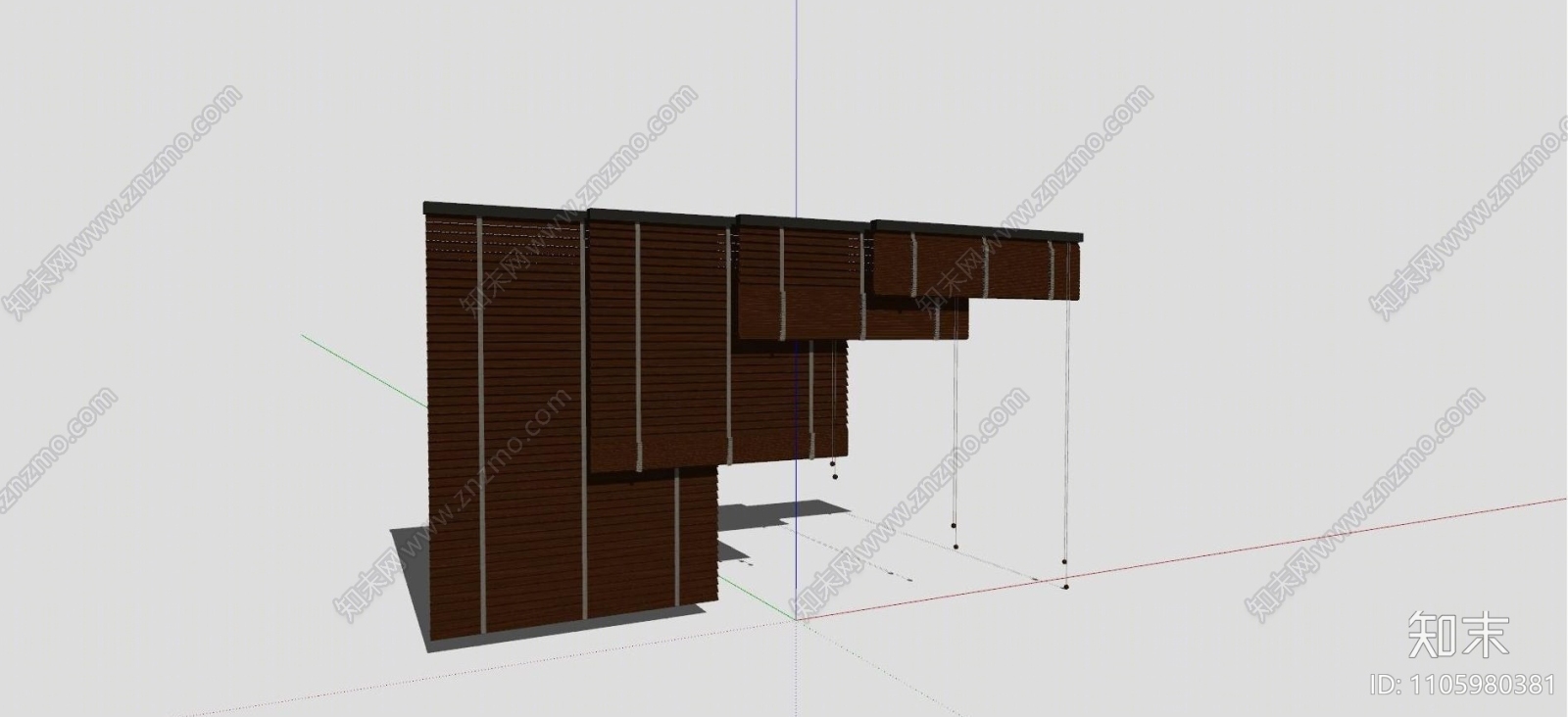 现代百叶帘SU模型下载【ID:1105980381】