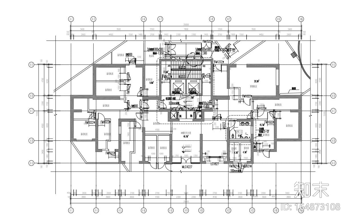 [上海]滨江金融城住宅建筑施工图设计cad施工图下载【ID:164873108】